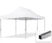   Professional összecsukható sátrak ECO 300 g/m2 ponyvával, alumínium szerkezettel, oldalfal nélkül - 3x6m fehér