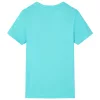 Aqua színű rövid ujjú gyerekpóló 140