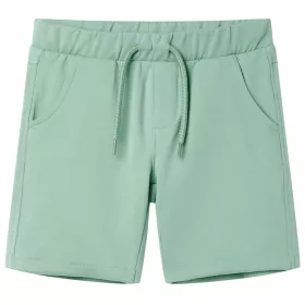 Világos keki gyerekrövidnadrág húzózsinórral 128