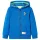 Kék kapucnis gyerekpulóver cipzárral 116