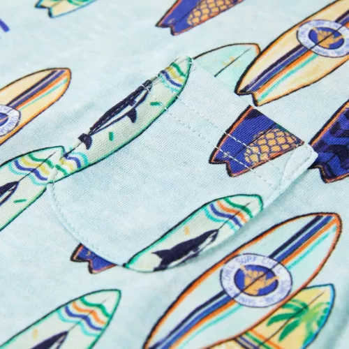 Halvány kék melange gyerek felső 104