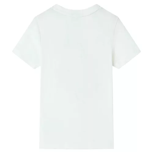 Ekrü színű rövid ujjú gyerekpóló 116
