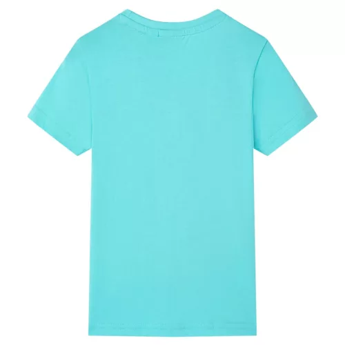 Aqua színű rövid ujjú gyerekpóló 116