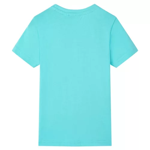 Aqua színű rövid ujjú gyerekpóló 140