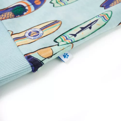 Halvány kék melange gyerekpulóver 140