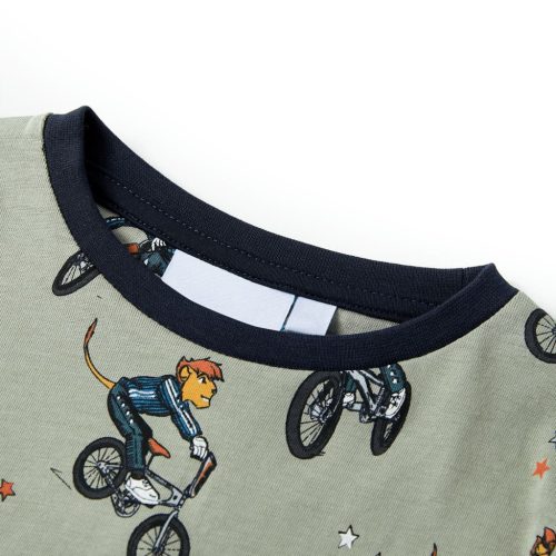 Világos keki rövid ujjú gyerekpizsama 92