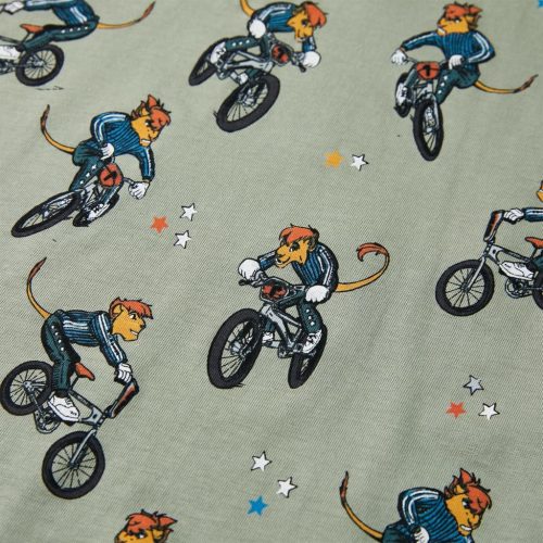 Világos keki rövid ujjú gyerekpizsama 92