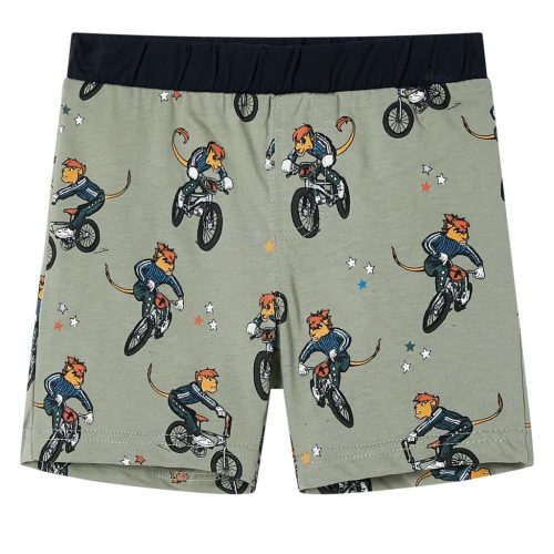 Világos keki rövid ujjú gyerekpizsama 116