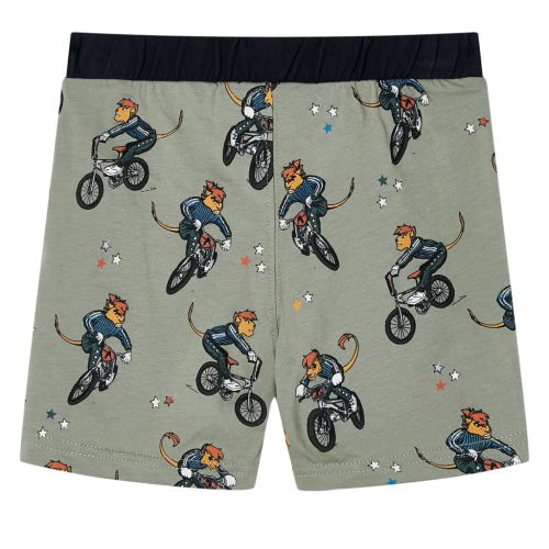 Világos keki rövid ujjú gyerekpizsama 128