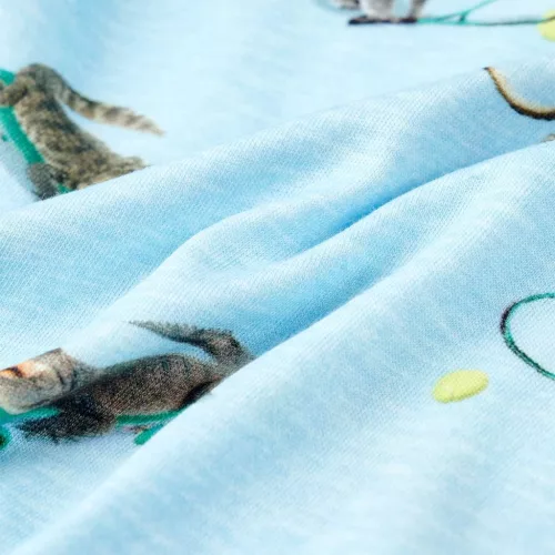 Világoskék melange gyerekpóló 116