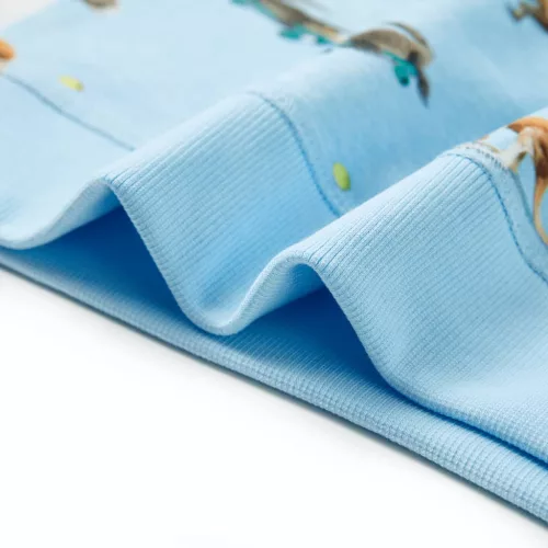 Világoskék melange gyerekpulóver 116