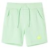 Élénkzöld gyerekrövidnadrág húzózsinórral 128