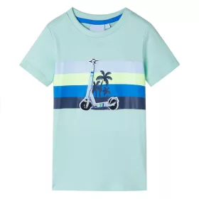 Világosmenta színű gyerekpóló 140