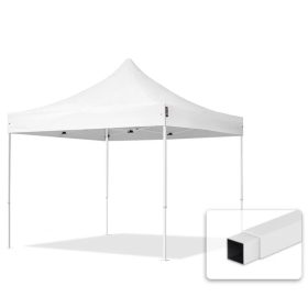   TP 3x3m összecsukható acél pavilon, oldalfal nélkül - fehér