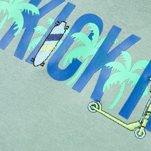 Világos keki gyerekpulóver 140