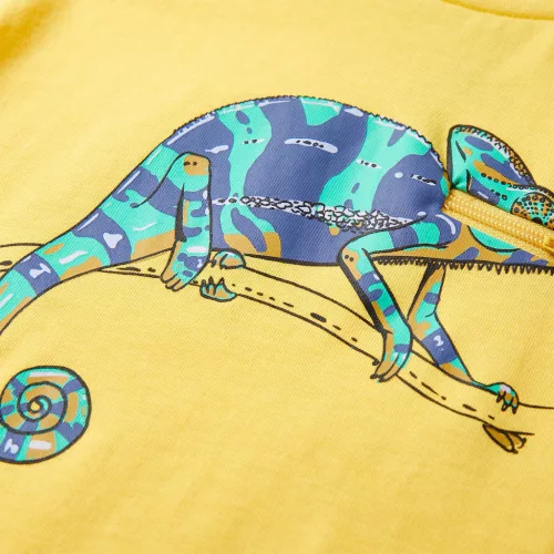 Világos okker rövid ujjú gyerekpóló 104