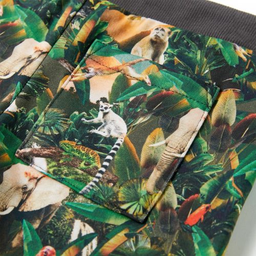 Benzin színű gyerekrövidnadrág húzózsinórral 128