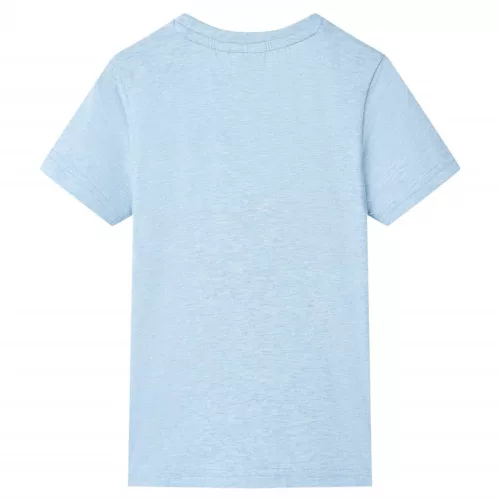 Halványkék melange gyerekpóló 104