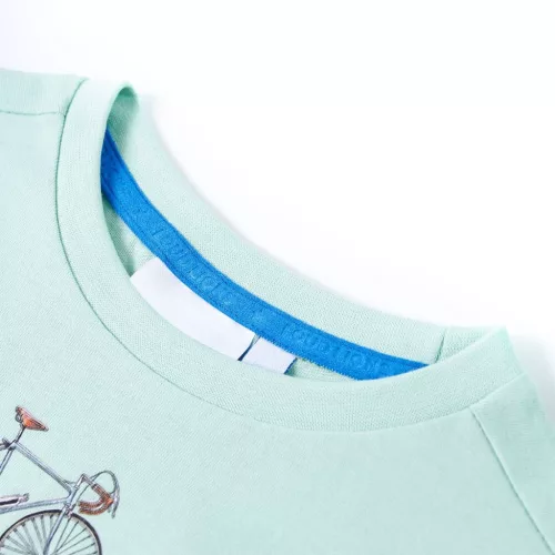 Világosmenta színű gyerekpóló 128