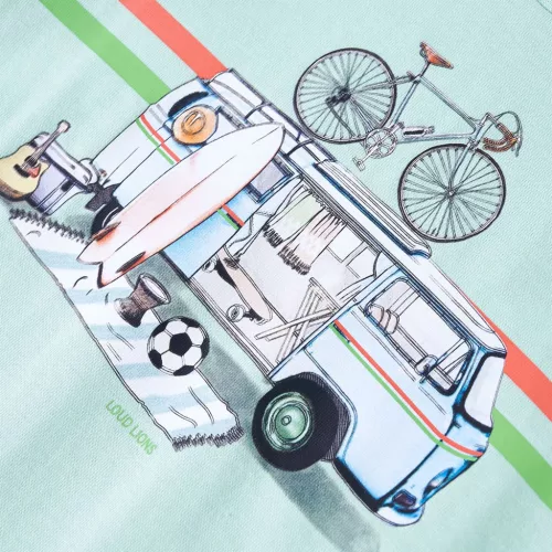 Világosmenta színű gyerekpóló 140