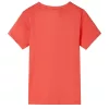 Világos piros rövid ujjú gyerekpóló 140