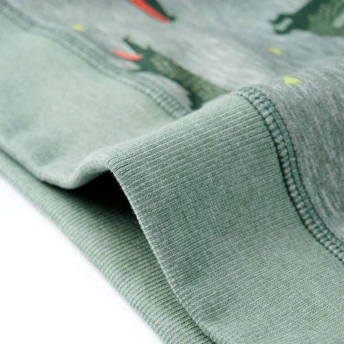 Világos keki melange gyerekpulóver 104