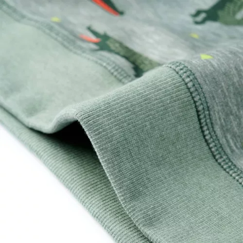 Világos keki melange gyerekpulóver 116