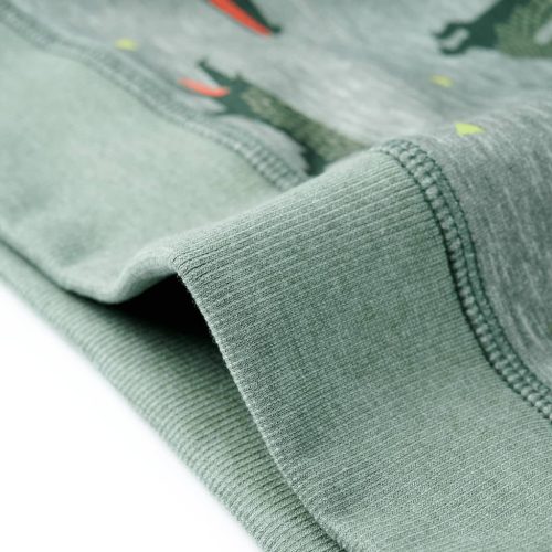 Világos keki melange gyerekpulóver 128