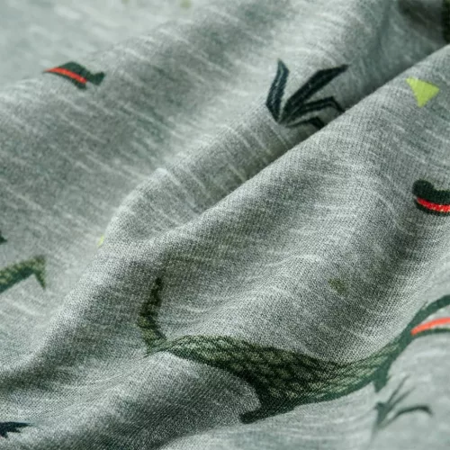 Világos keki melange gyerekpulóver 140