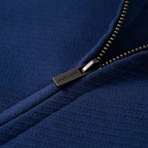 Tengerészkék gyerekpulóver cipzárral 92