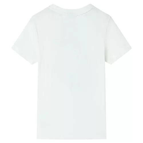 Ekrü színű rövid ujjú gyerekpóló 140