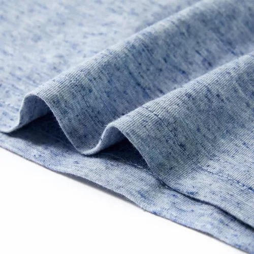 Kék melange rövid ujjú gyerekpóló 128