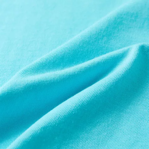 Aqua színű rövid ujjú gyerekpóló 140