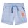 Kék melange gyerekrövidnadrág húzózsinórral 128