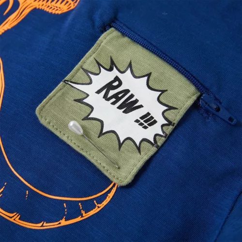 Sötétkék rövid ujjú gyerekpóló 116