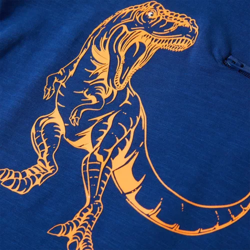 Sötétkék rövid ujjú gyerekpóló 140