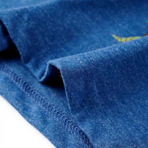 Sötétkék melange gyerekpóló 104