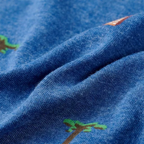 Sötétkék melange gyerekpóló 104