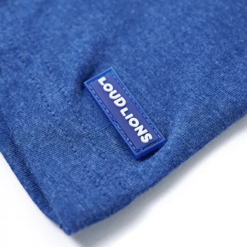 Sötétkék melange gyerekpóló 128