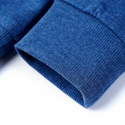 Sötétkék melange gyerekpulóver 104