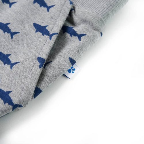 Világosszürke melange gyerekrövidnadrág húzózsinórral 116