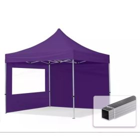   TP 3x3m összecsukható alumínium pavilon, 2 db oldalfallal - lila