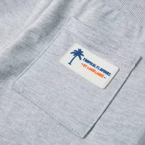 Szürke gyerekrövidnadrág húzózsinórral 140