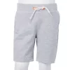 Szürke gyerekrövidnadrág húzózsinórral 140