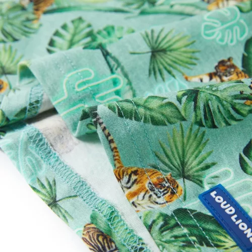 Világoszöld melange gyerekpóló 140