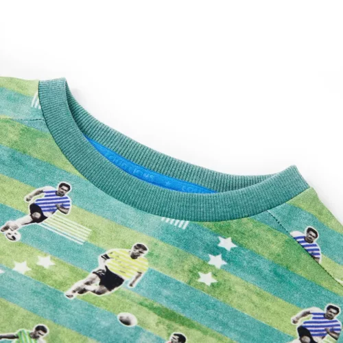 Világoszöld melange gyerekpulóver 116