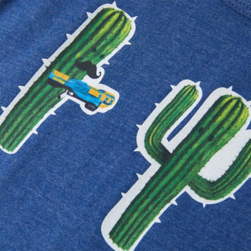 Sötétkék melange gyerek felső 104