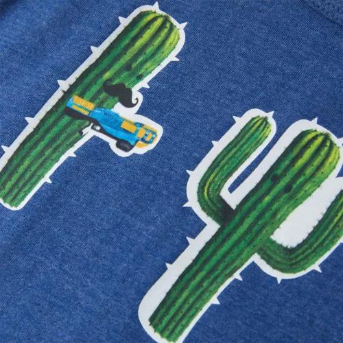 Sötétkék melange gyerek felső 128