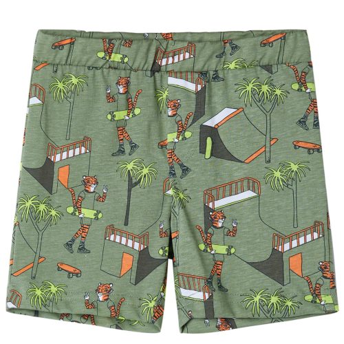 Világos keki rövid ujjú gyerekpizsama 116