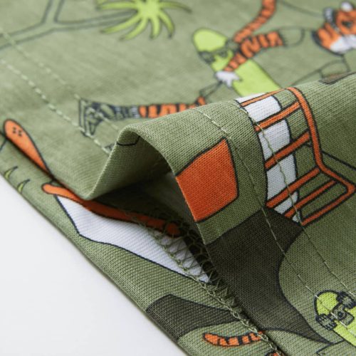 Világos keki rövid ujjú gyerekpizsama 116